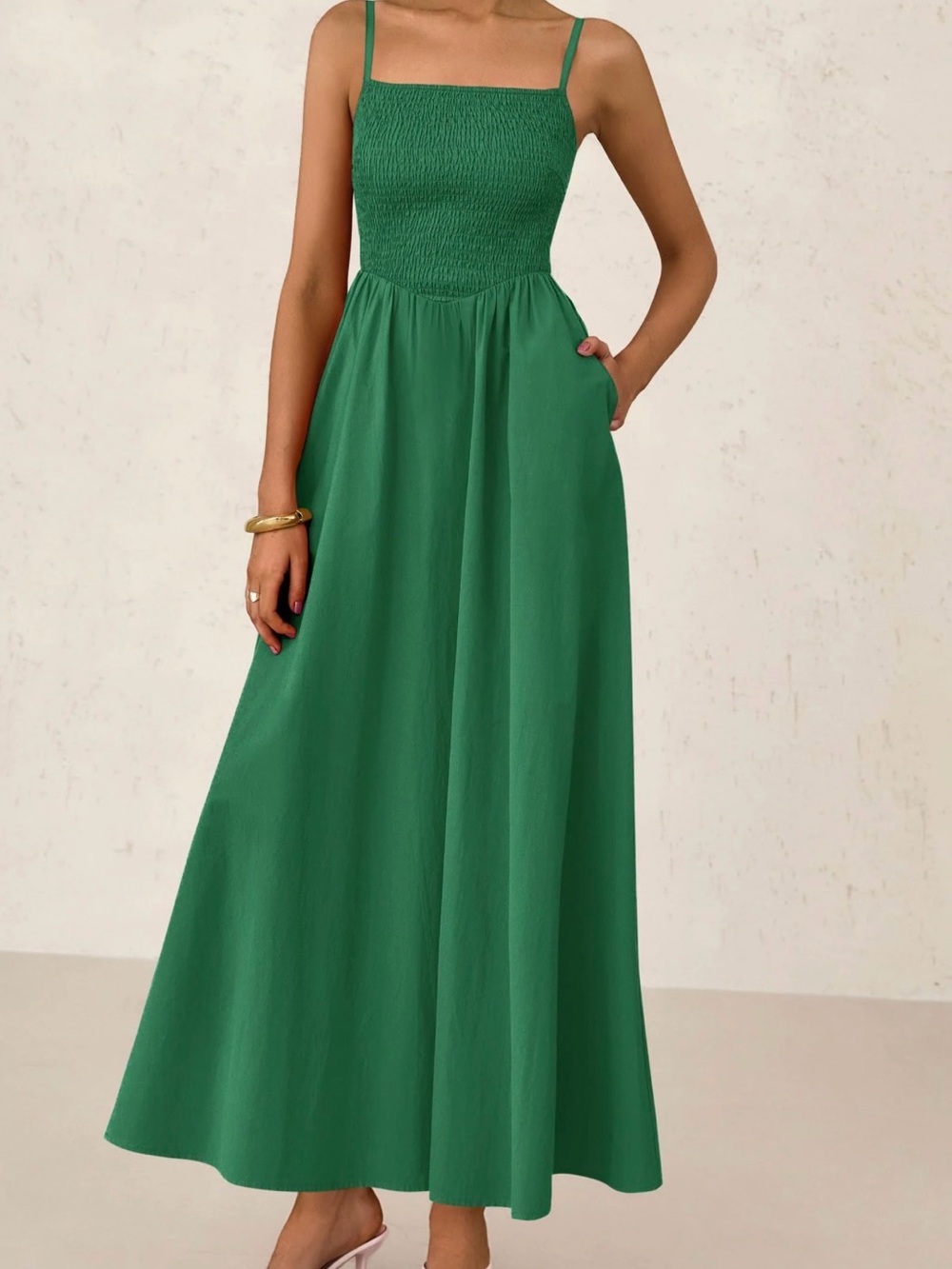 Pretty Garden Emerald Green Simmer Dress Size M